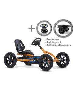 BERG Buddy B-Orange 2.0 BFR Pedal Gokart 24.20.60.03 + Soundbox + Anhänger L + Anhängerkupplung!