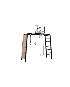 BERG PlayBase Rahmen Medium TL + Kletterwand + Turnringe + Schaukel + Basketballkorb 22.21.08.00